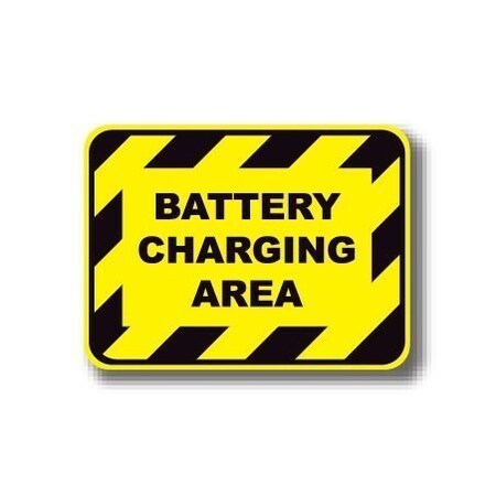 Ergomat 50in x 32in RECTANGLE SIGNS - Battery Charging Area DSV-SIGN 1600 #2104 -UEN
